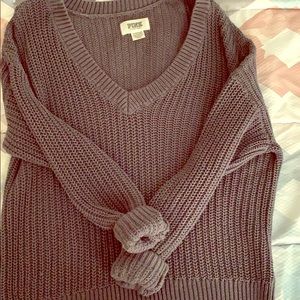 Oversized Navy Blue VS Pink Sweater
